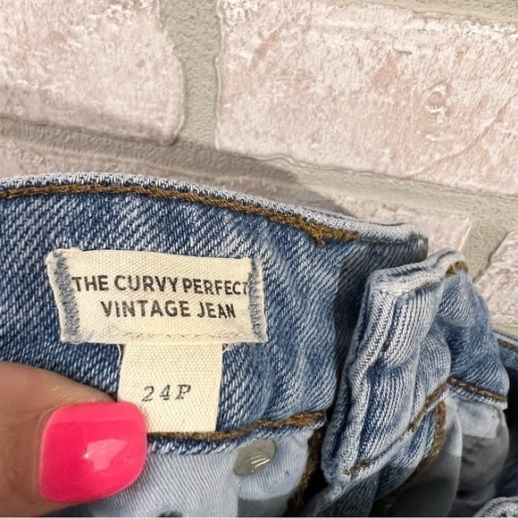 Madewell Petite The Curvy High Rise Perfect Vintage Jean Worn In Edition Size 24 - Picture 11 of 12
